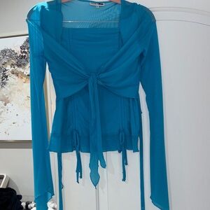 Elegant Blue Skirt Set- Fashion Nova